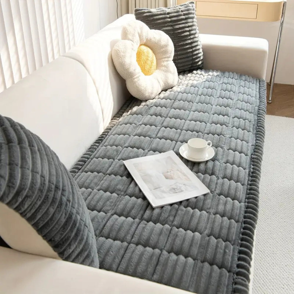 QuiltEase | Flanellen gewatteerde bankhoes, antislip, huisdiervriendelijk en machinewasbaar