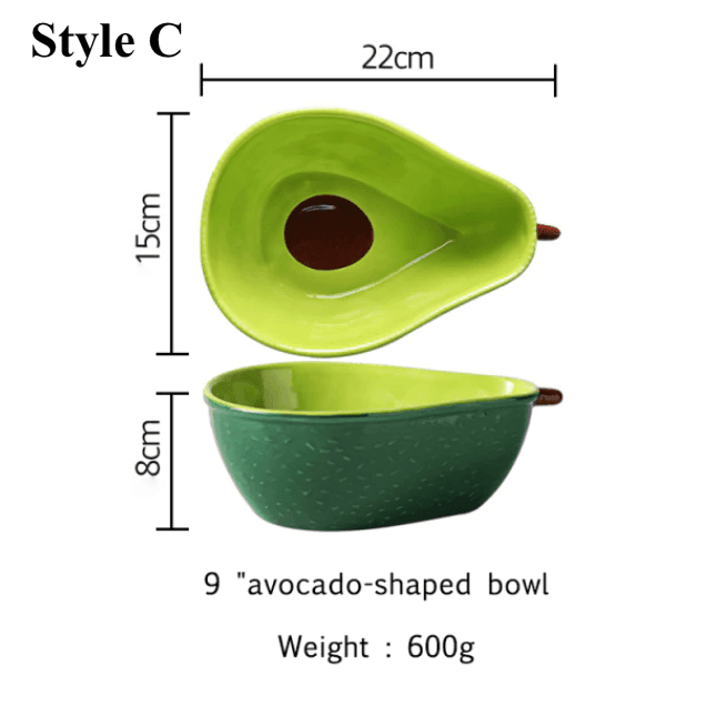 AvoDish | Creatief avocadobord – Keramisch fruitschaaltje, uniek keukengerei, leuk bord voor snacks en hapjes