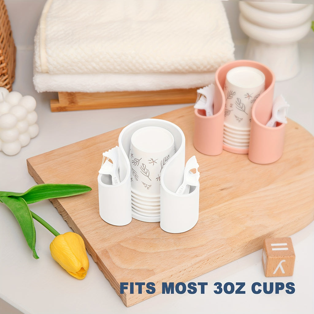 QubeCase | Badkamer wattenschijfje & Q-Tip Dispenser Opbergvak - Aanrecht make-up houder