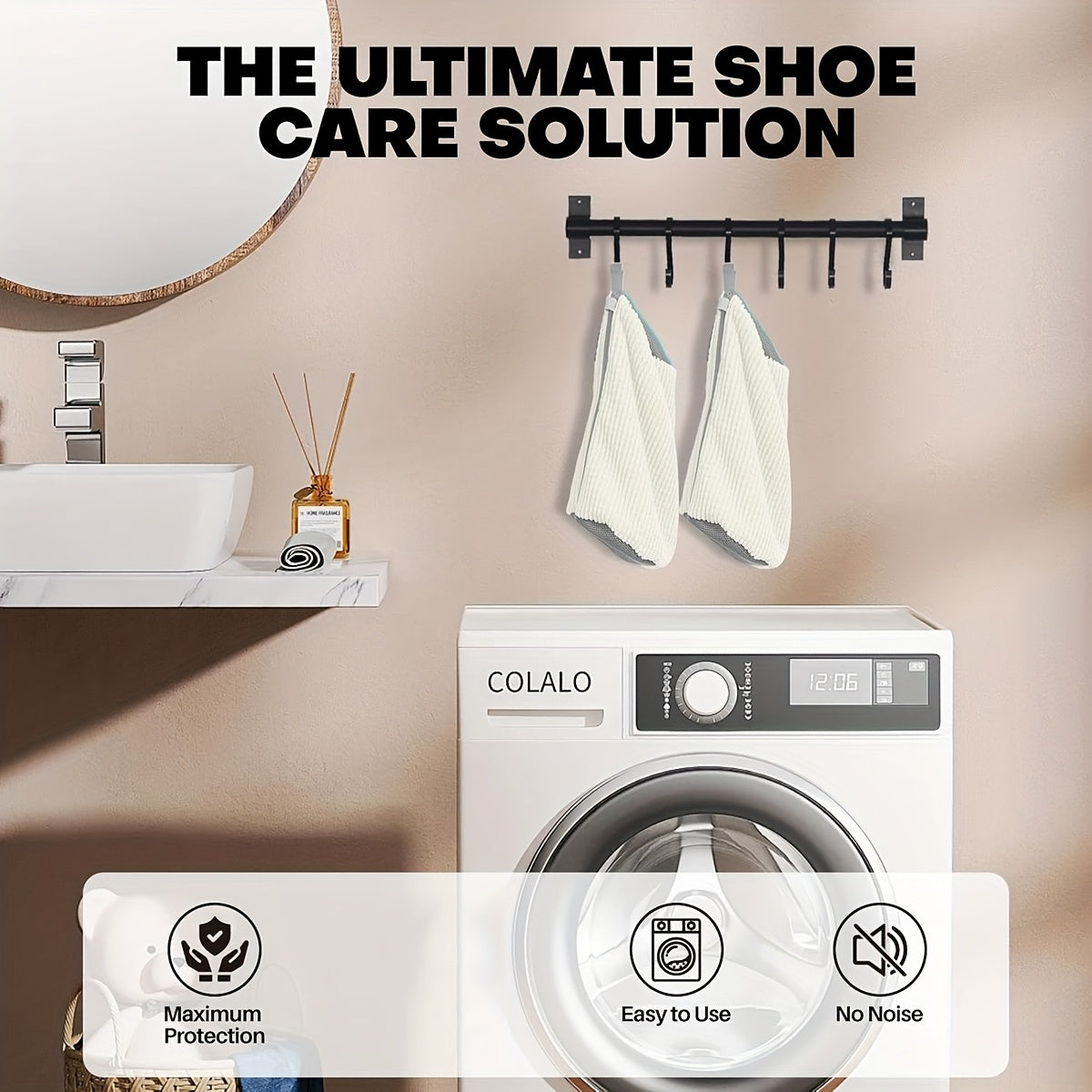 WhirlBag | 360° Chenille Schoenwastas - Wastas voor Sneakers & Gymschoenen