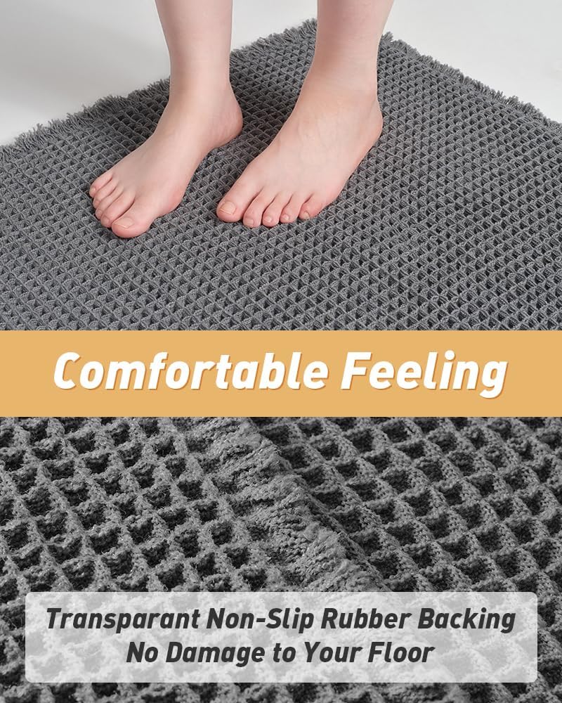 WaffleWeave | Boho Wafel loper tapijt - anti-slip - Wafel Weave bad / keuken gang loper