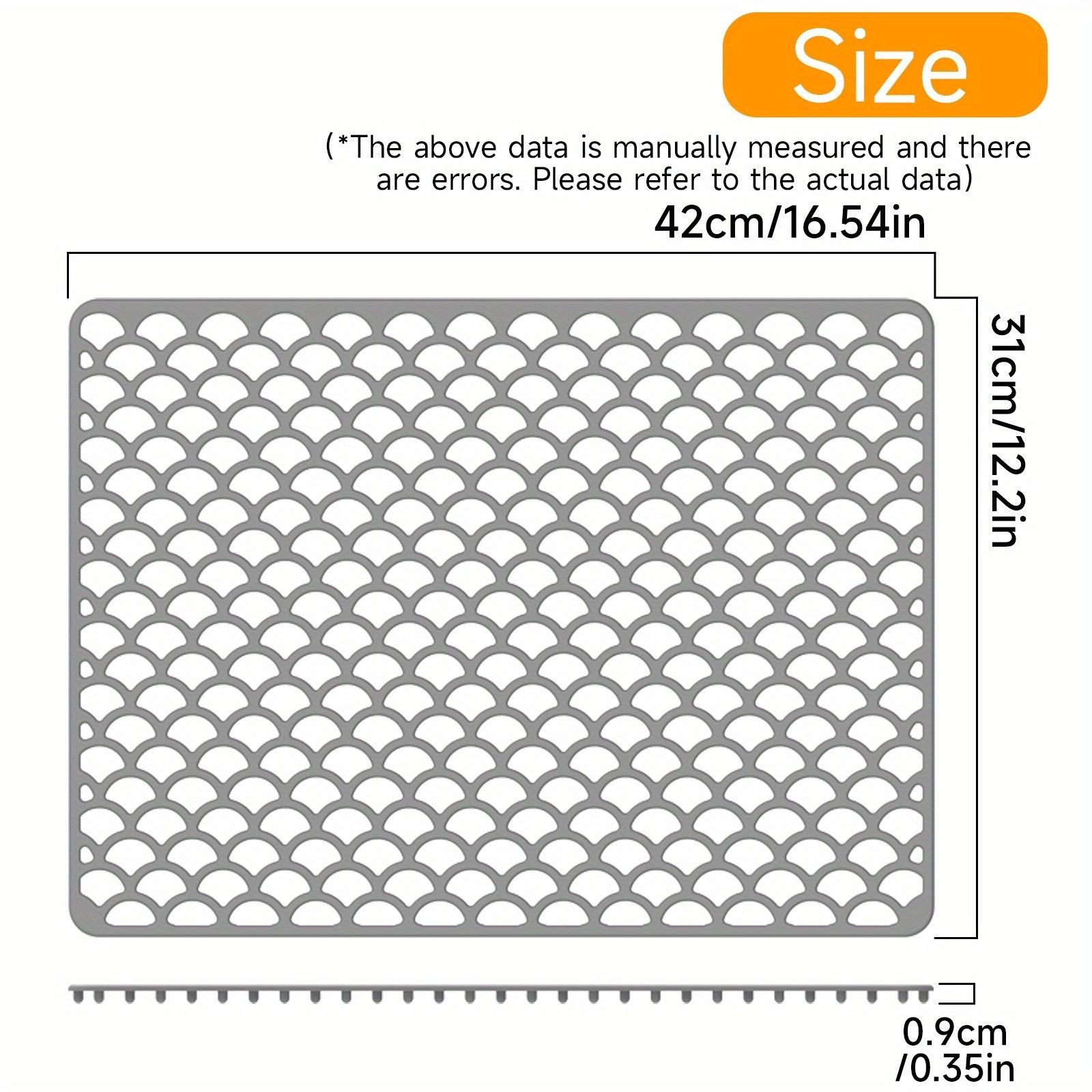 FlexMat | Antislip siliconen gootsteenmat met afvoer en filtergaas