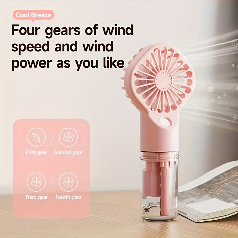 HydraFan | Oplaadbare Handheld Nevelventilator - USB-C Minikoelventilator met Waternevel