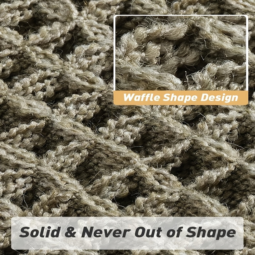 AbsorbEase | Ultra-absorberende wafelbadmat met kwastjes - antislipmat