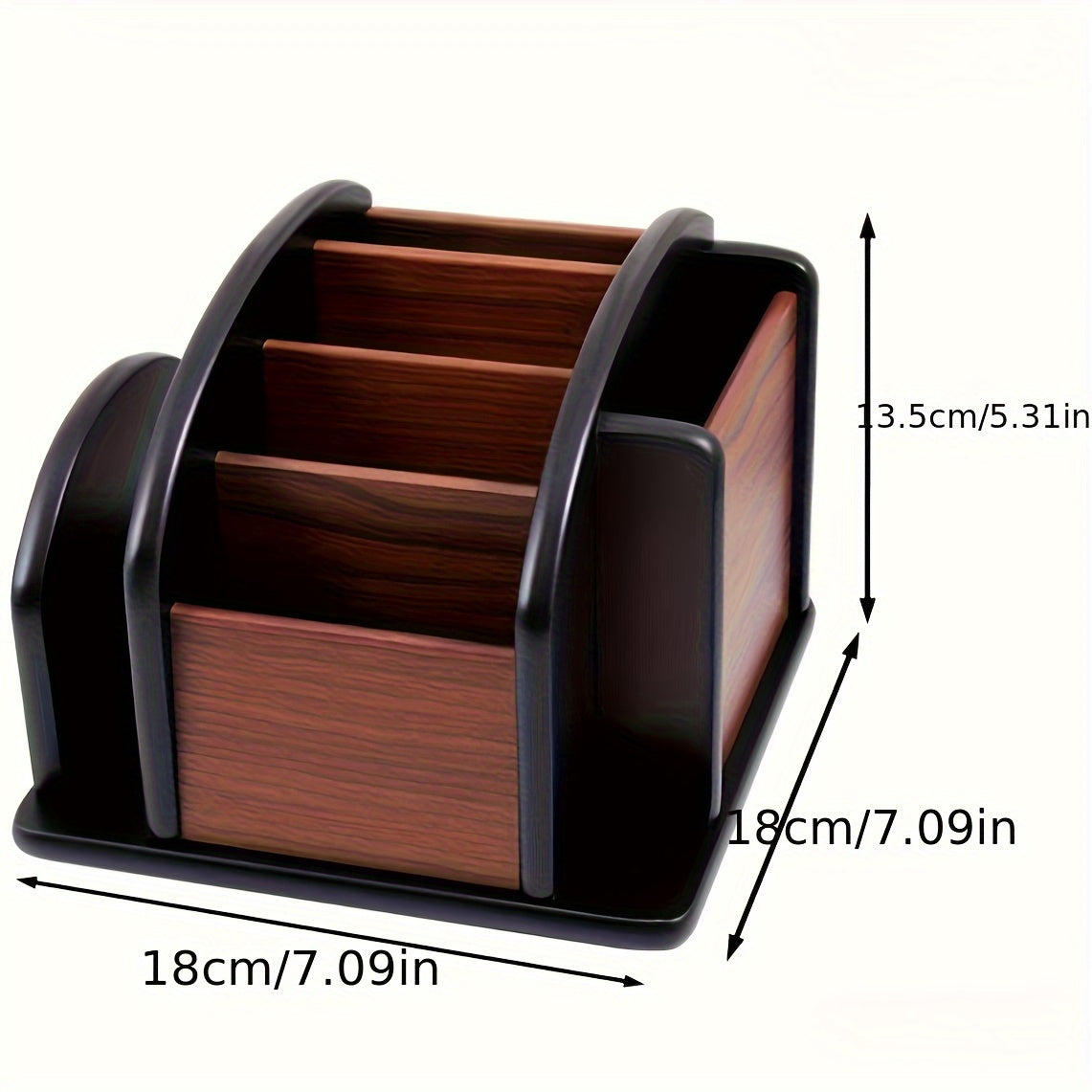 OrbitDesk | 360° draaibare houten bureau-organizer voor kantoor, thuis en opslag van kantoorbenodigdheden