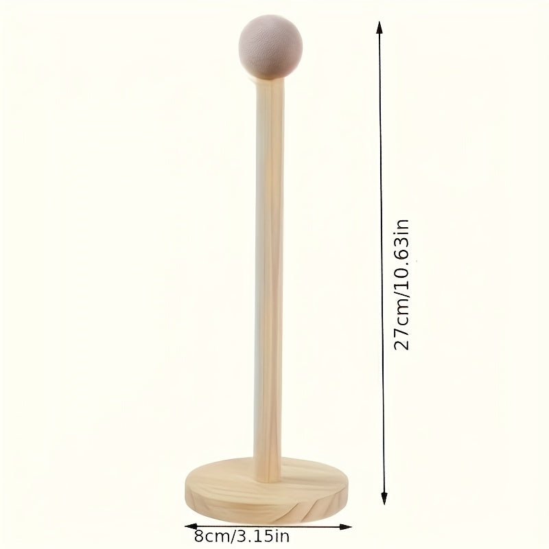 GlossyWood | Meerlaagse massief houten organizer voor haaraccessoires, scrunchies, clips en sieraden – Duurzame opbergtoren voor op het bureau