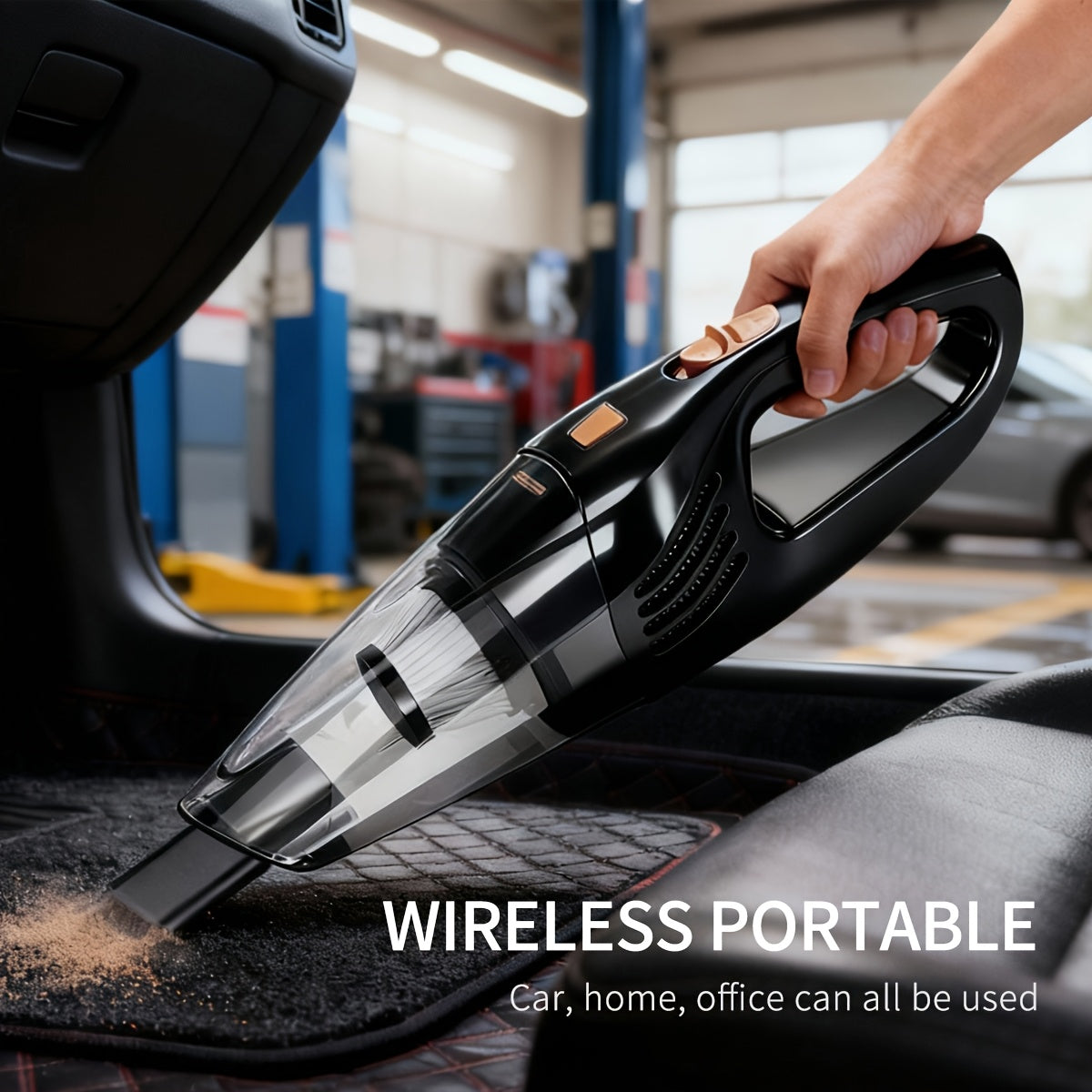 SwiftClean | Draadloze handstofzuiger – 4 kPa sterke zuigkracht, draagbare mini-USB-steelstofzuiger