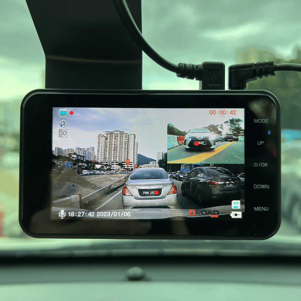 RoadPix | Compacte dashcam met scherm - 1080P Full HD autocamera, lusopname, nachtzicht, parkeermonitor