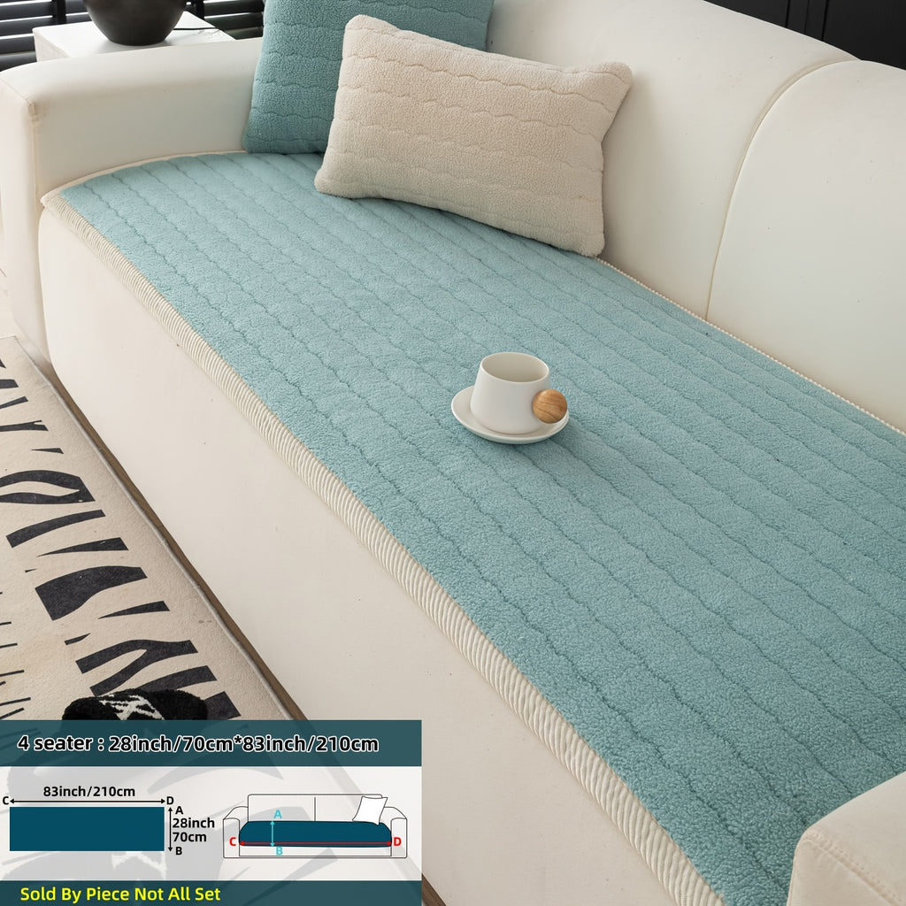 SnugWrap | Slipvaste Sofa Overtrek van Dik Pluche - Machinewasbaar, Huisdiervriendelijke Bankbeschermer voor de Woonkamer