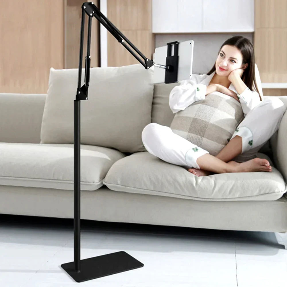 FoldiBase | 360° flexibele, opvouwbare en verstelbare vloerstandaard voor iPad en tablet