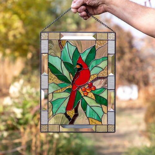 AeriGlass | Acryl Gebrandschilderd Glas Wanddecoratie - Kleurrijk Zon-Vanger Paneel