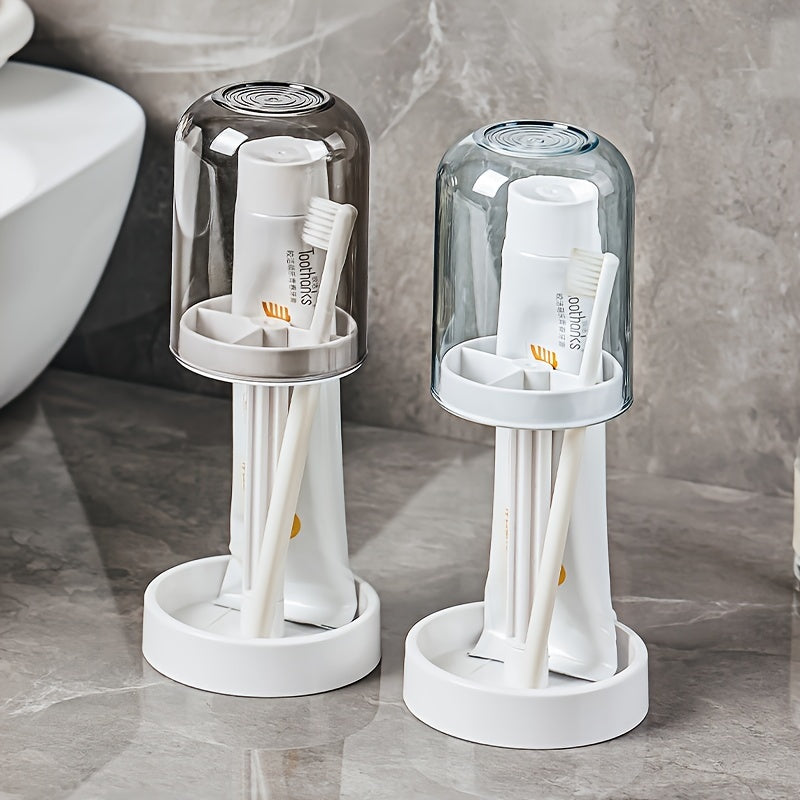 DentalDock | Tandenborstelhouder met beker en deksel – Badkamer organizer