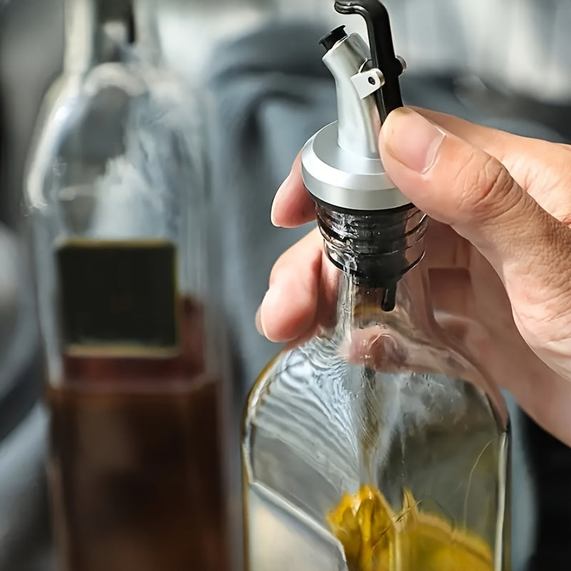 DrizzlePro | 3 stuks lekvrije olie- en azijnfles tuiten, siliconen tuitdispensers voor olijfolie, azijn, salade dressing