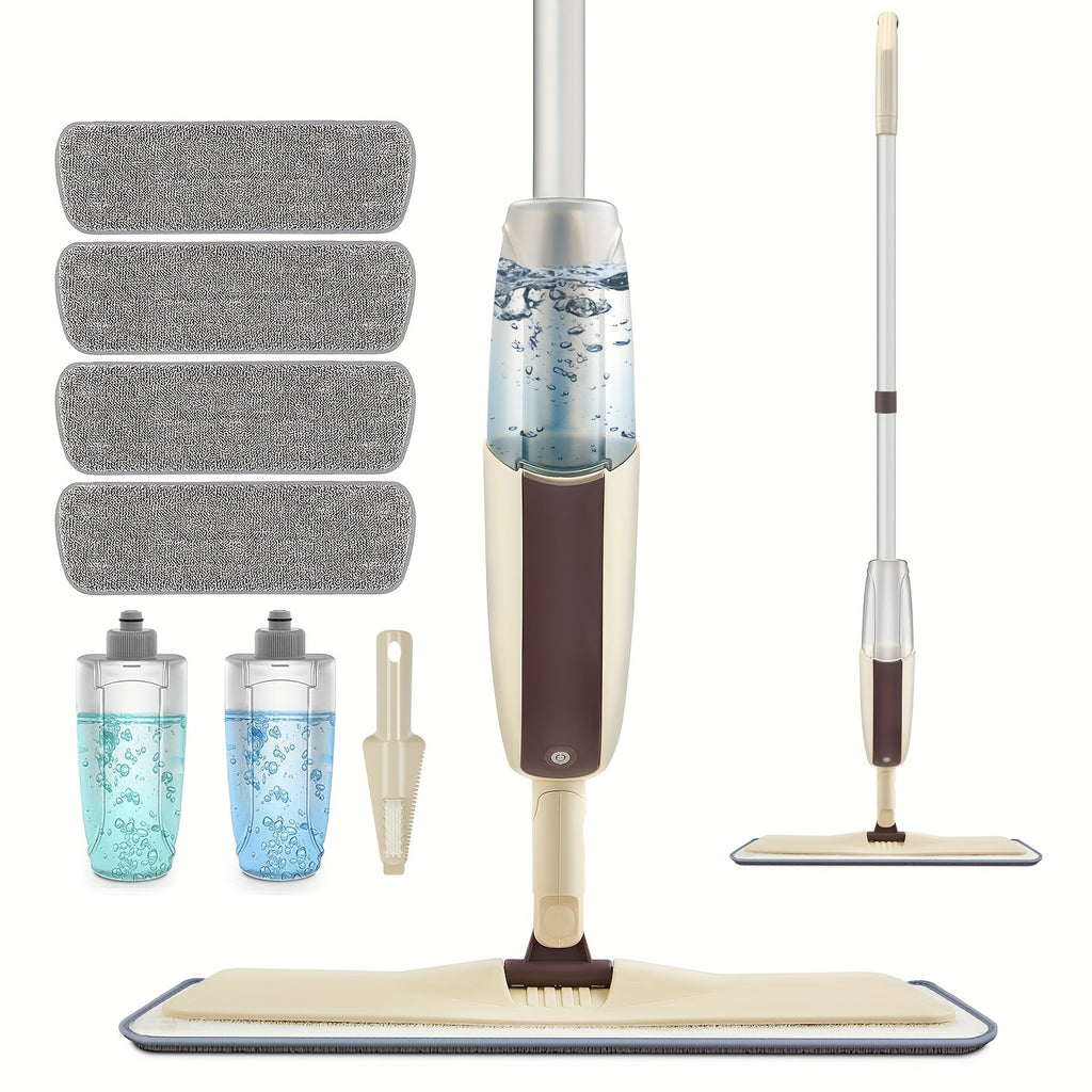 RevoMop | Herbruikbare Microvezel Spray Mop - Moeiteloos vloeren reinigen, roterende mop met herbruikbare pads