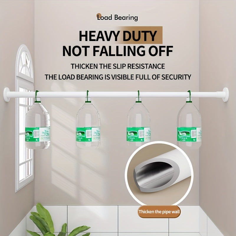 SnapPole | Verstelbare metalen spanstang zonder boren – veerinstallatie, heavy-duty en roestbestendig