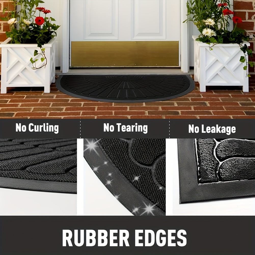 TrapperMat | Duurzame anti-slip deurmat - Halfronde entreemat, Vuilvanger