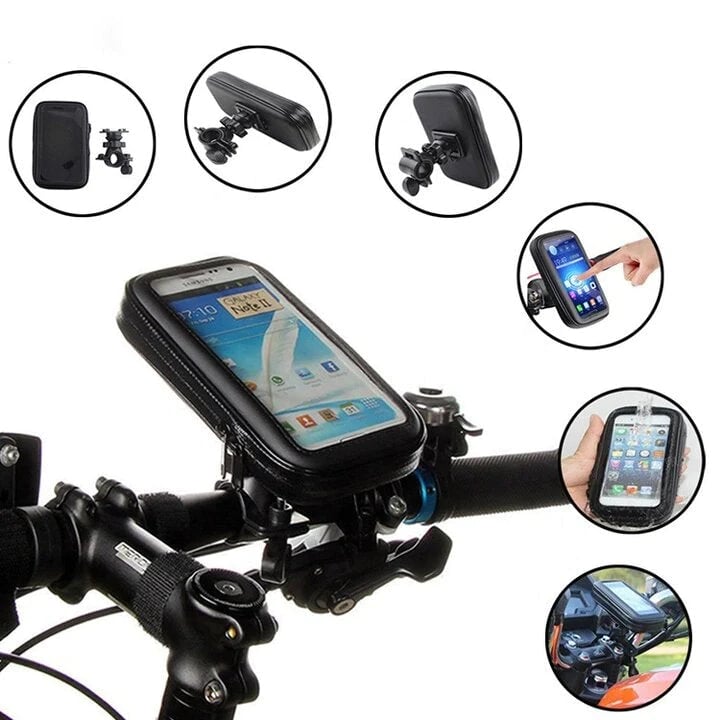 RideCharge | 15W waterdichte fiets-powerbankhouder voor stuur, snel opladen, schokbestendig en compatibel