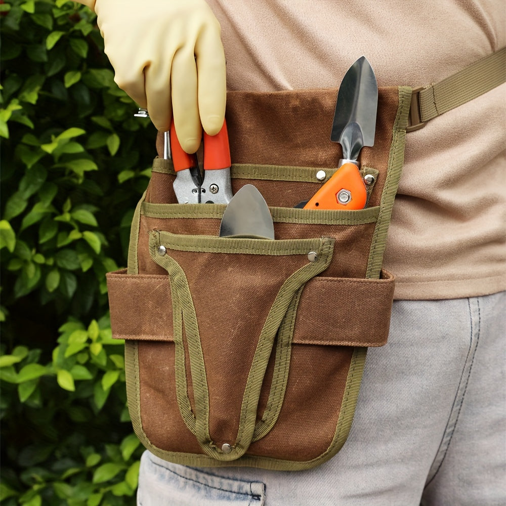 ToolNest | Tuingereedschapriem – Duurzame gereedschapstas van canvas met meerdere vakken