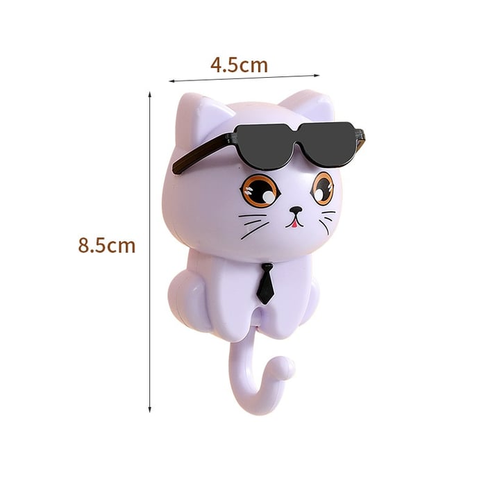 PurrPeek | Grillige Kat Sleutelhanger - Cartoon Glurende Kat Muurhaak voor Sleutels & Accessoires