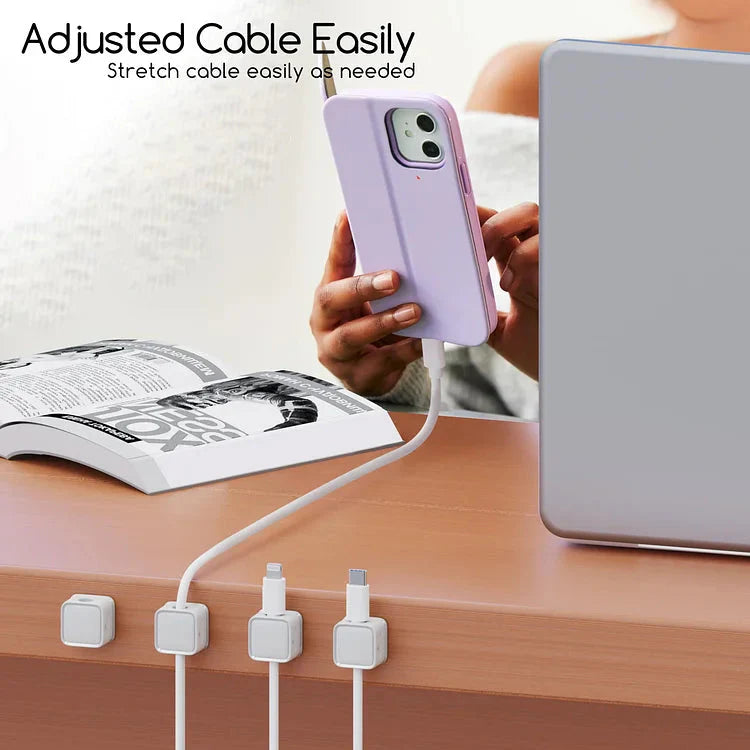 CordMag | Magnetische Kabel Organizer Clip, Bureau Dock Kabelhouder, Netjes Kabelbeheer voor Stroomkabels