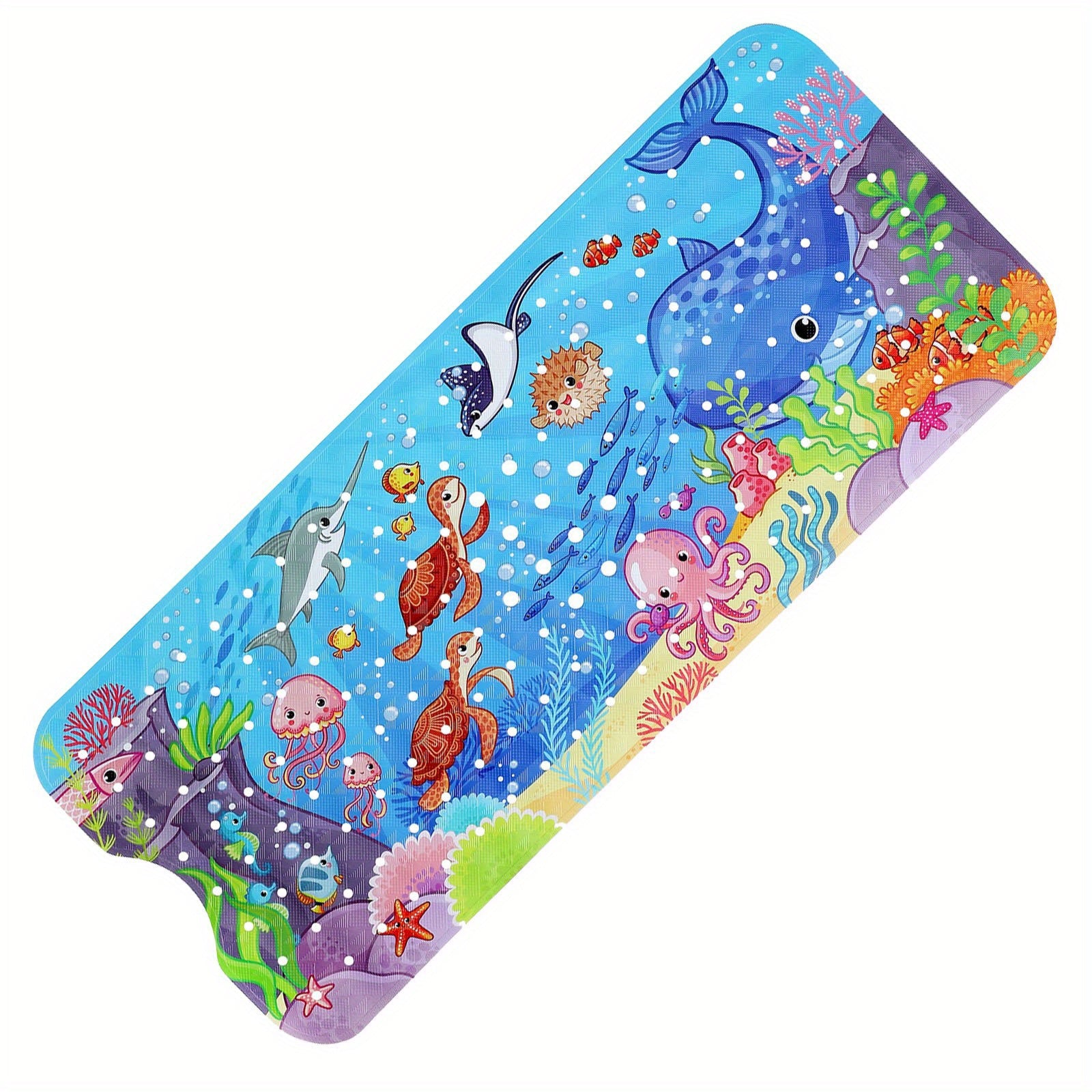 TubPals | Antislip Cartoon Badmat voor Kinderen - PVC Badmat met Zuignappen & Afvoergaten