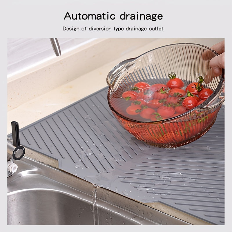 MatEase | Silicone Vaatdroogmat - Opvouwbaar, hittebestendig, multifunctionele keuken afdruipmat