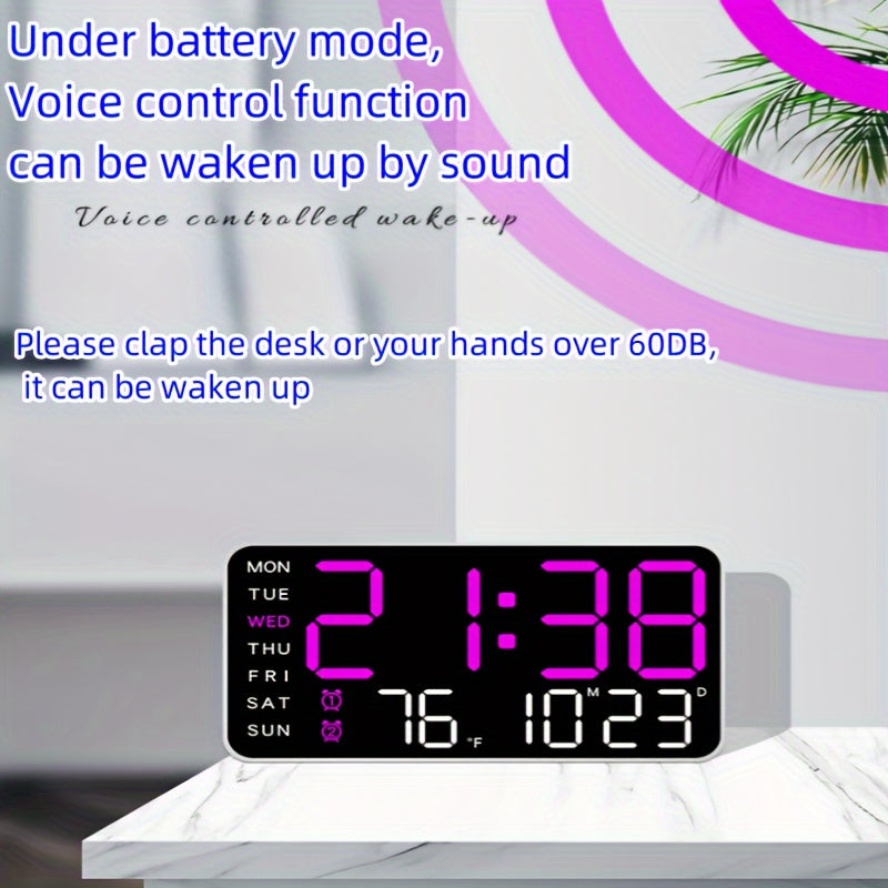 Digitix | Digitale wandklok - Multifunctionele elektronische display voor thuis