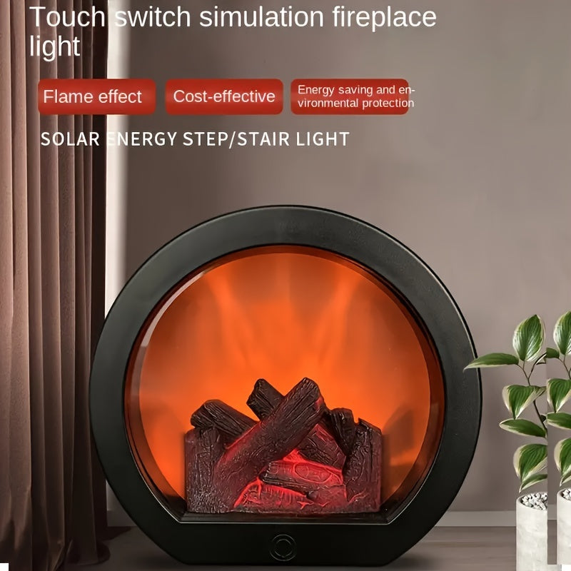 FlameGlow | Simulatie Houtskool Vlamlamp - Batterij- & USB-voeding voor binnen-/buitendecoratie