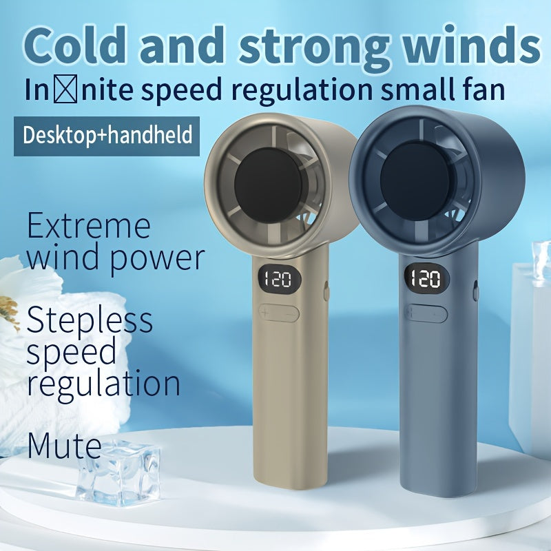 BreezeMax | Draagbare handbediende ventilator - 120-snelheid, krachtige minikoelventilator