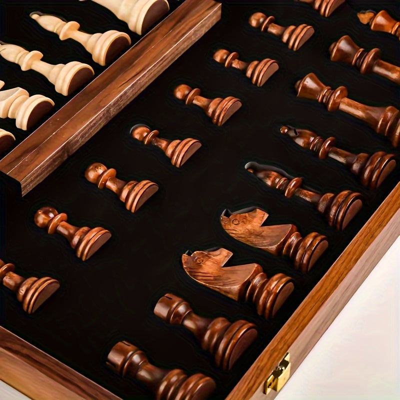KnightBoard | Premium houten schaakset – geschikt voor toernooien, klassiek bord