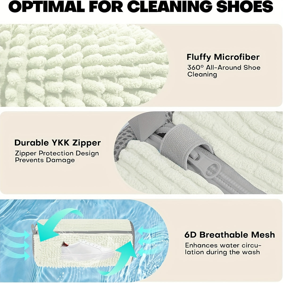 WhirlBag | 360° Chenille Schoenwastas - Wastas voor Sneakers & Gymschoenen
