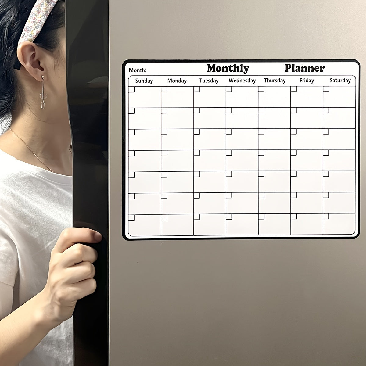 MagSched | Magnetische whiteboardkalender voor koelkast - Maandplanner, Keuken Organisator