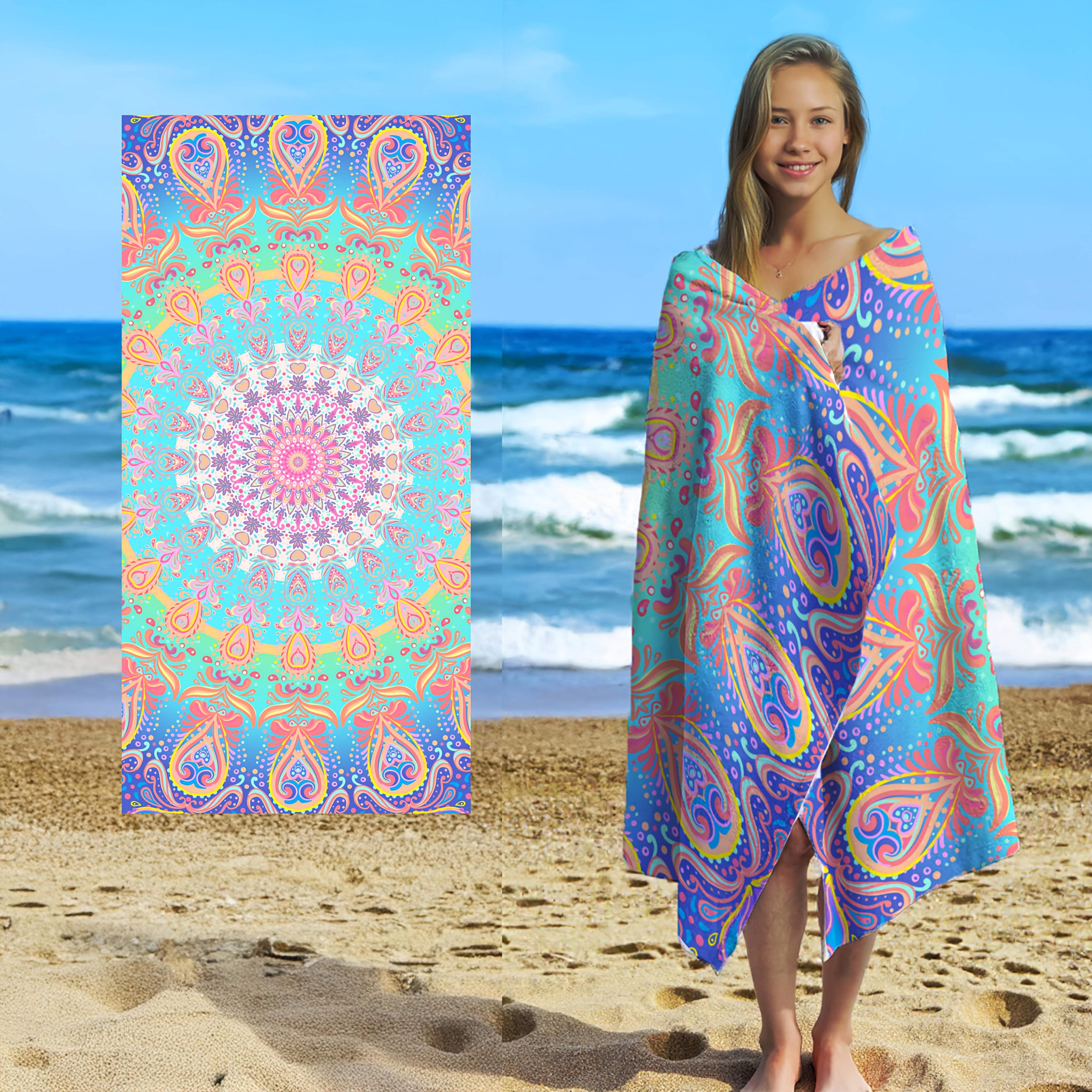 TideWrap | Extra grote strandhanddoek van microvezel - sneldrogend, ultrazacht, gedurfde print