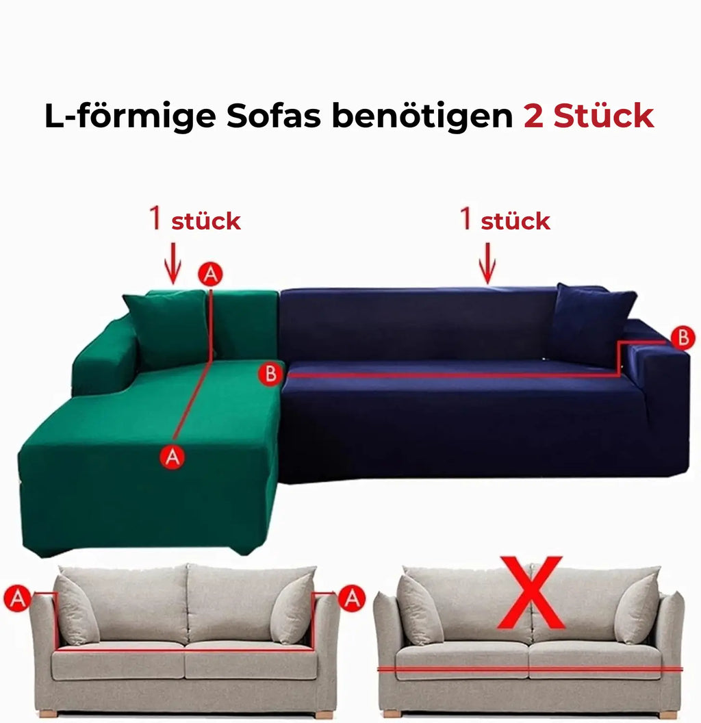 SnugCover | Elastische Fluwelen Bankhoes – Stretch Hoes, Antislip, Zachte Pluche Meubelhoes