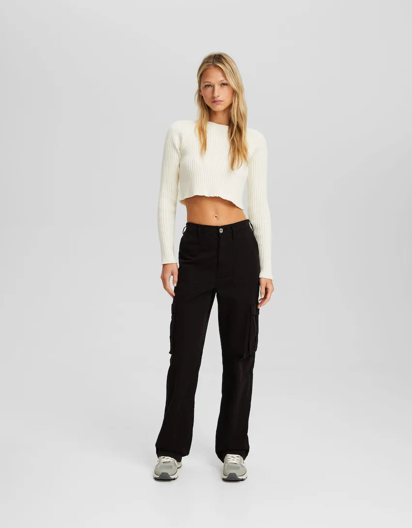 Elva | Dames cargobroek – relaxte pasvorm en hoge taille streetwear broek