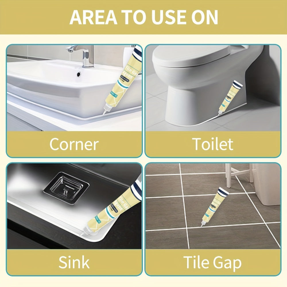 SealMate | Waterdichte Tegelvoegenvuller, Multi-Oppervlak Gel Afdichtingmiddel voor Badkamer, Keuken, Plastic & Hout Compatibel