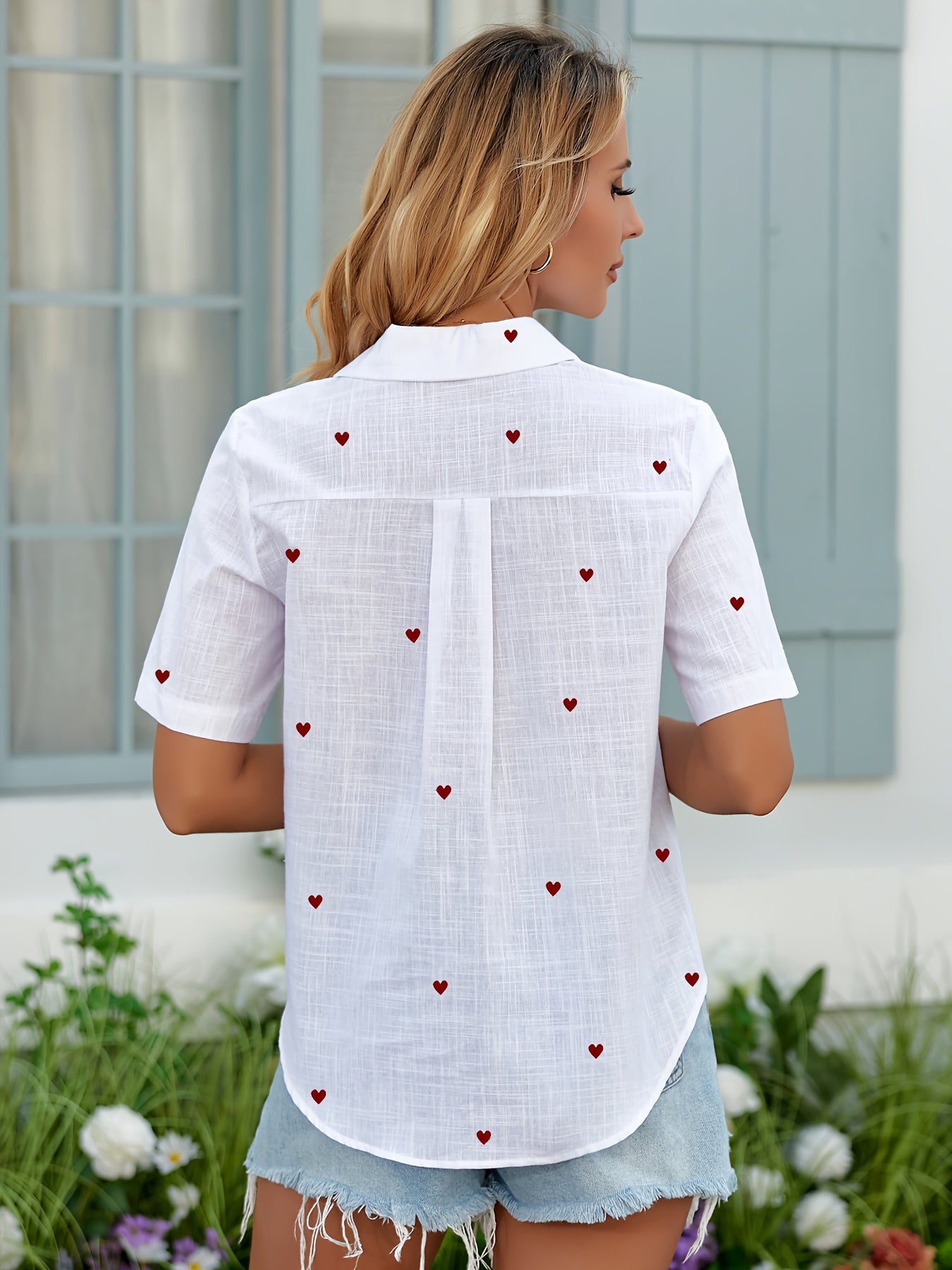 Rosalia | Dames Casual Shirt met Korte Mouwen en Knopen – Lichtgewicht, Ademend Zomertopje