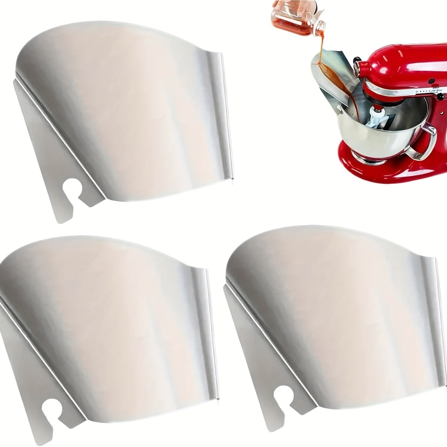 FlowMate | Roestvrijstalen gietbescherming voor keukenmixers – Accessoire voor morsvrij bakken en mixen