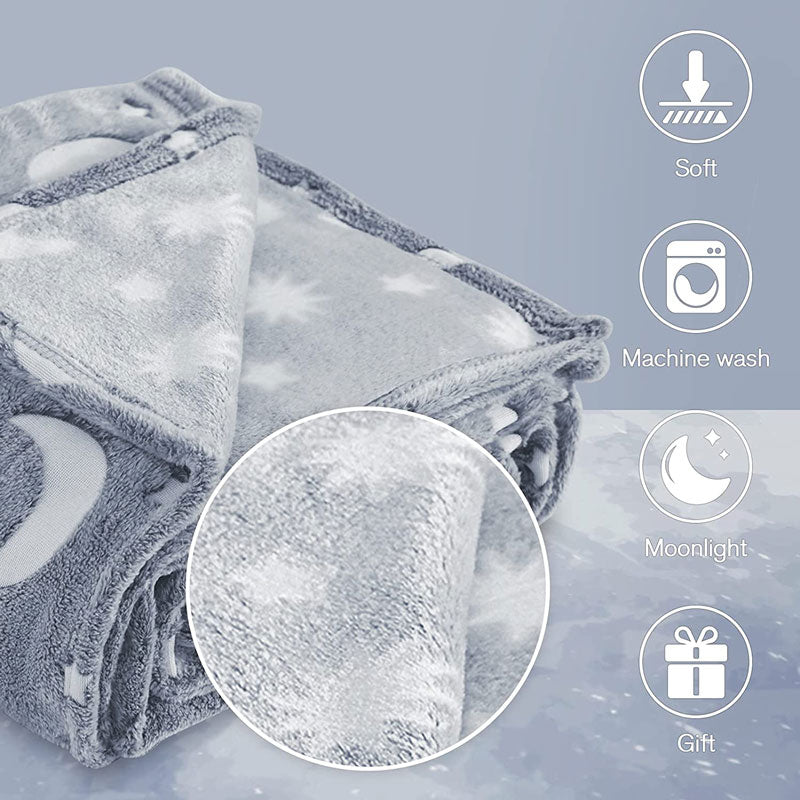 StarryWrap | Glow in the Dark microvezel deken voor kinderen – zacht, knus, hypoallergeen, hemels ontwerp