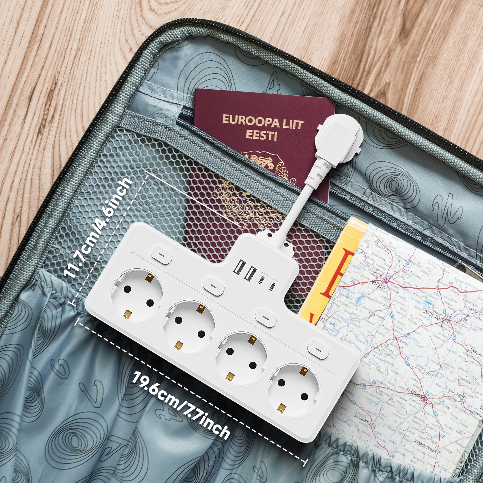 PowerHub | 7-in-1 EU-stroombord - Multi-Switch Stekker voor Thuis & Kantoor