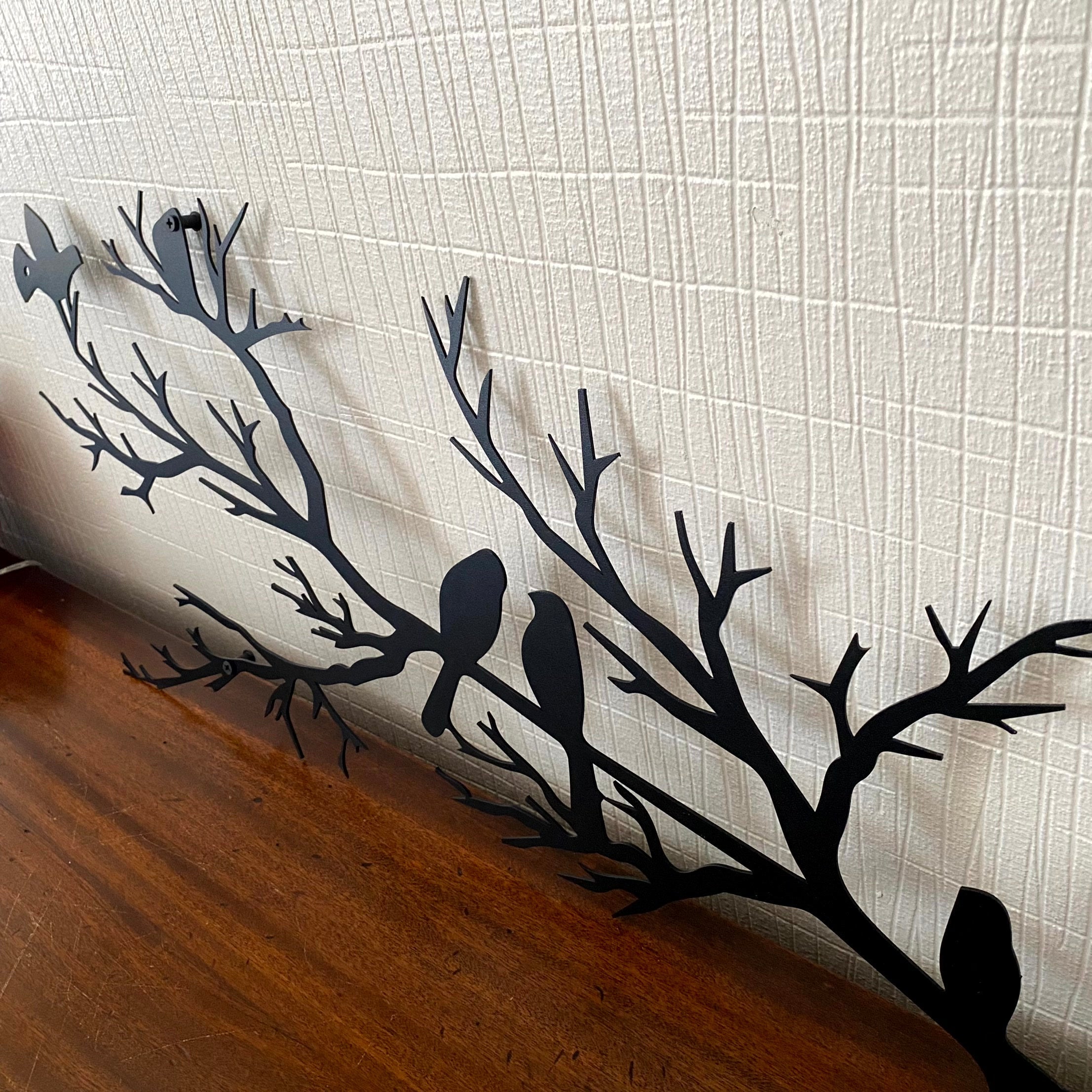 PerchArt | Vogels op Tak Metalen Muur Kunst - Modern & Klassiek woondecoratie