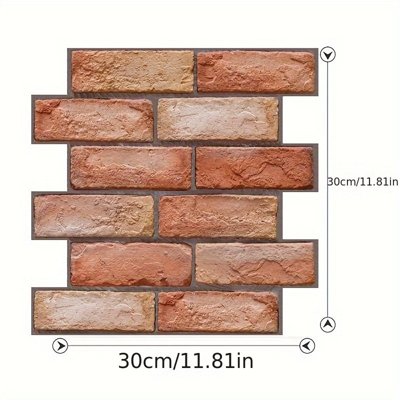 3DBrix | Zelfklevende 3D-bakstenen wandpanelen – waterdicht, decoratieve accentmuren