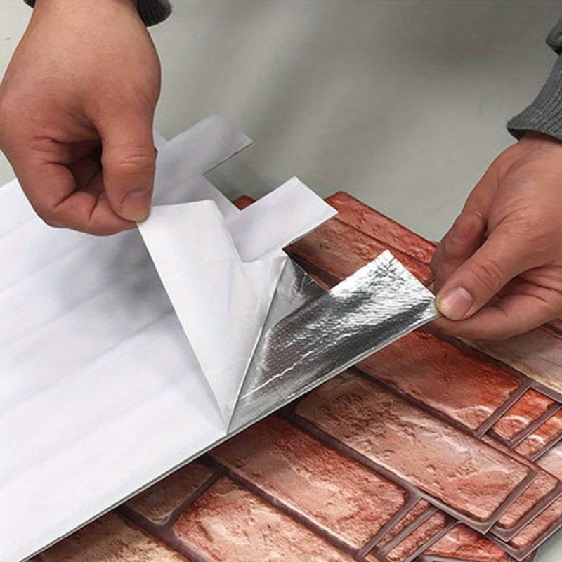 3DBrix | Zelfklevende 3D-bakstenen wandpanelen – waterdicht, decoratieve accentmuren