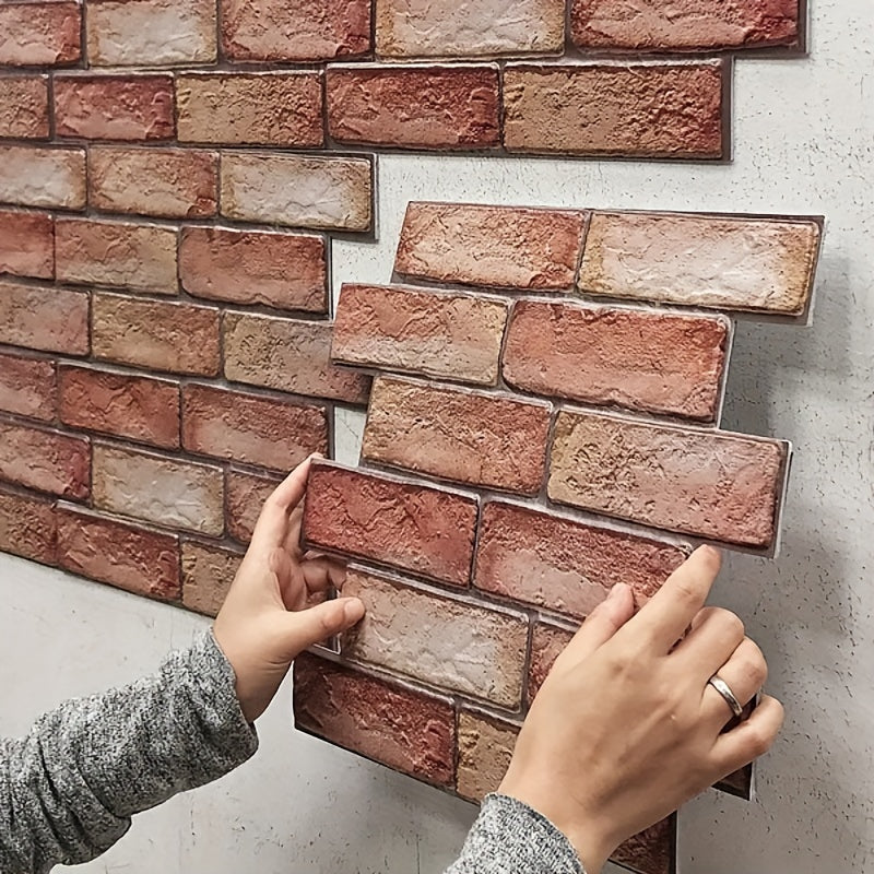 3DBrix | Zelfklevende 3D-bakstenen wandpanelen – waterdicht, decoratieve accentmuren