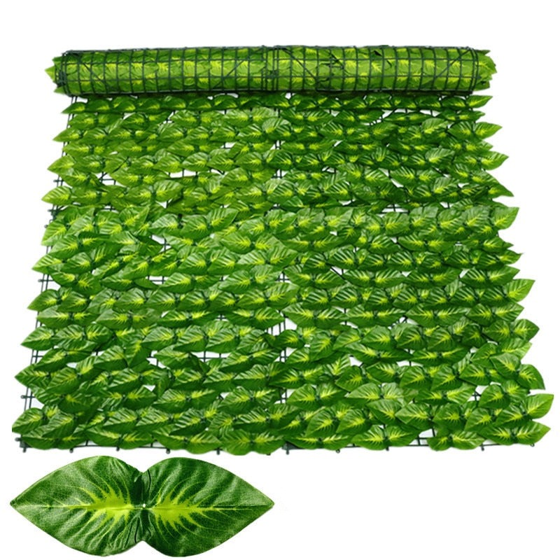 LeafBarrier | Kunstmatige privacy schuttingpanelen – kunstmatige klimopblad-scherm