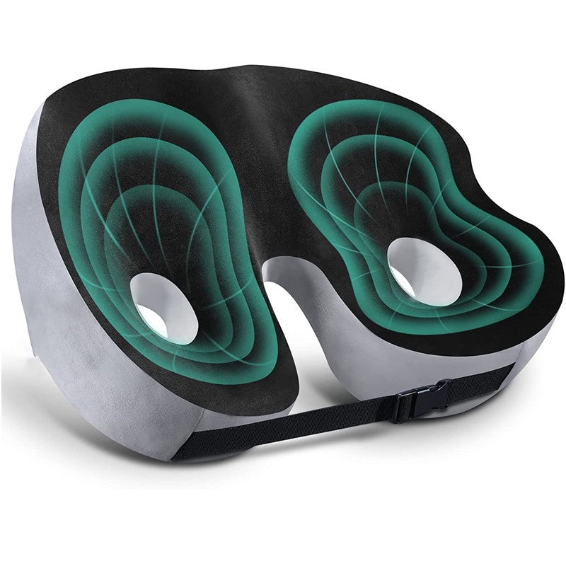 AlignSeat | Verstelbaar Memory Foam Kussen voor Zitbeenverlichting - Ergonomisch Comfort