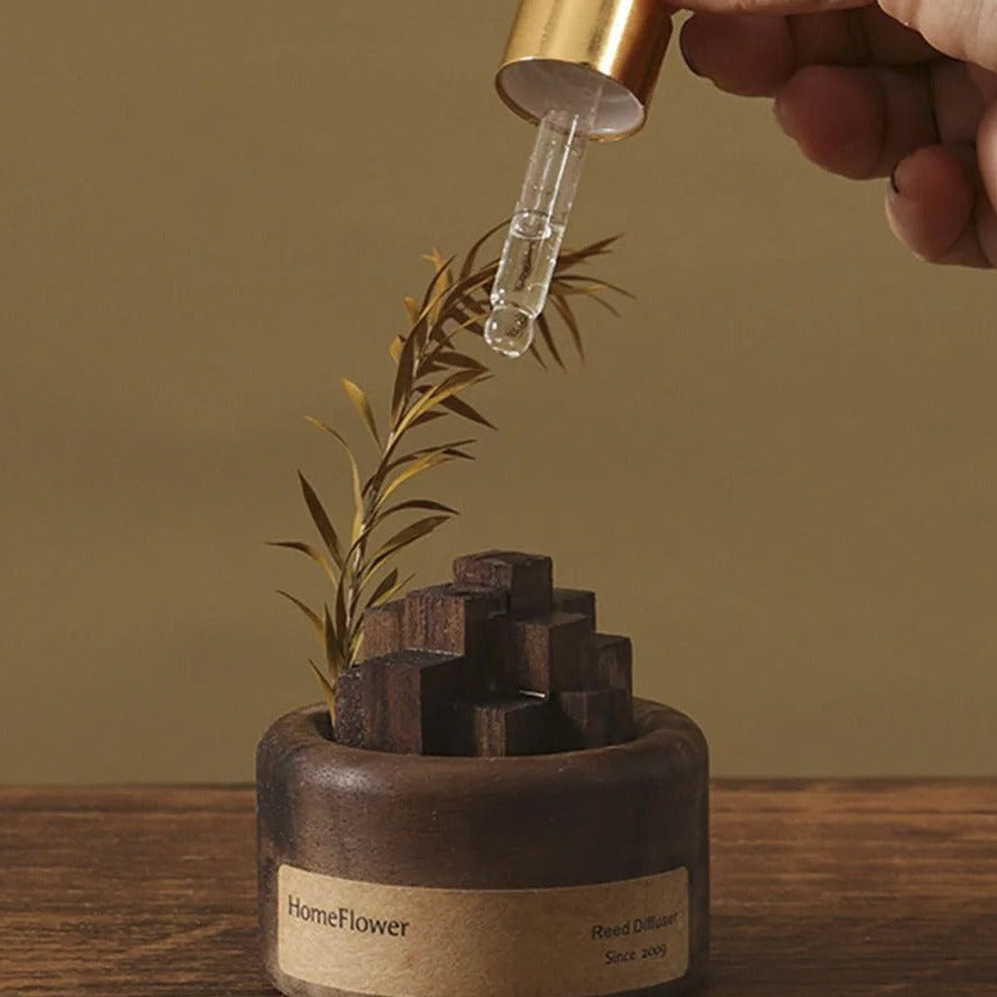 AromaWood | Houten Aromatherapie Diffuser - Natuurlijke Essentiële Olie Passieve Diffuser voor Slaap, Thuis, Auto, Spa