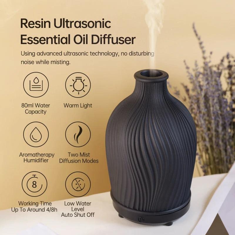 VasoMist | Vaasvormige luchtbevochtiger met aromatherapiefunctie - USB-aangedreven luchtbevochtiger voor thuis en op kantoor