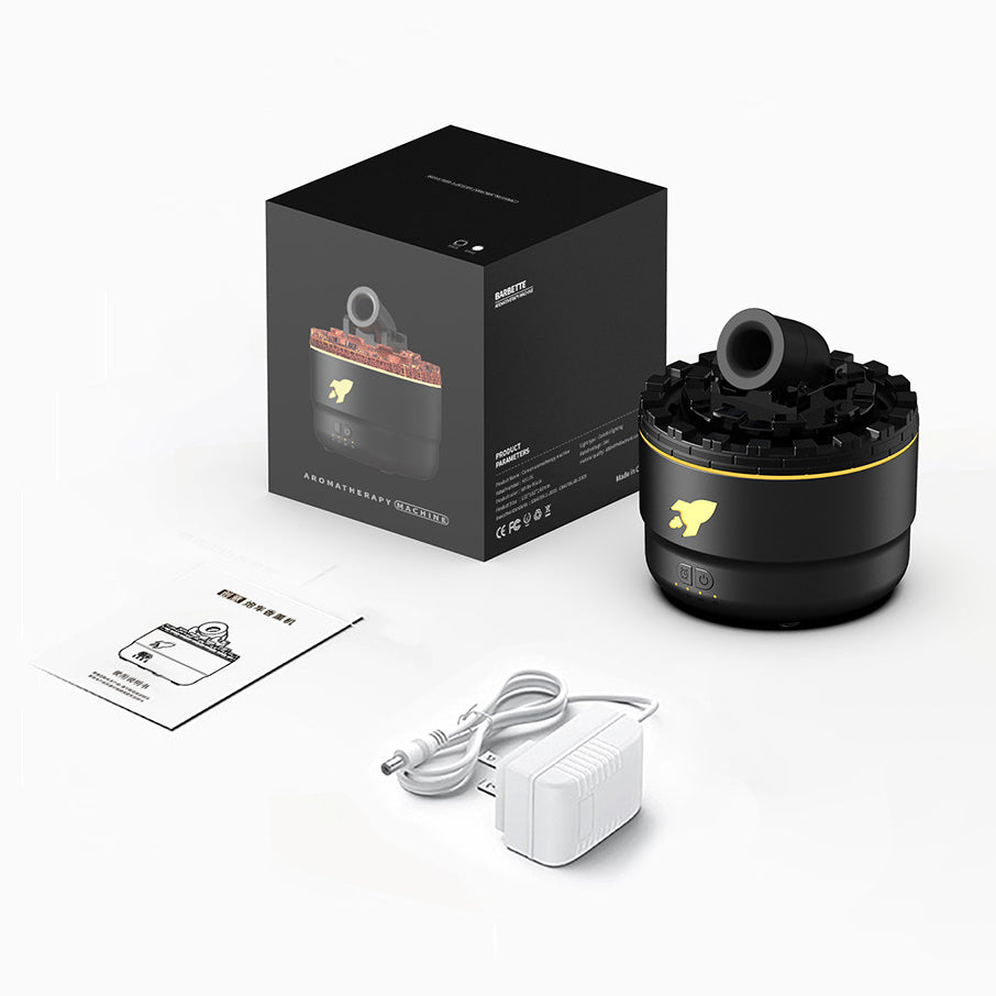MistLava | Kanon Luchtbevochtiger & Aroma Diffuser met Waternevel, Nachtlampje & Lava Effect