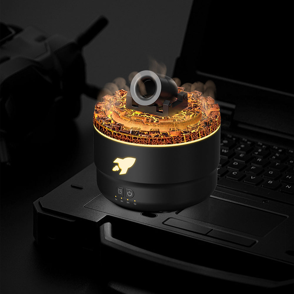 MistLava | Kanon Luchtbevochtiger & Aroma Diffuser met Waternevel, Nachtlampje & Lava Effect